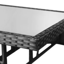 Hagebord svart 80x80x74 cm polyrotting