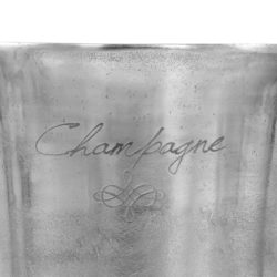 Champagnekjøler solid aluminium 39x29x71 cm sølv