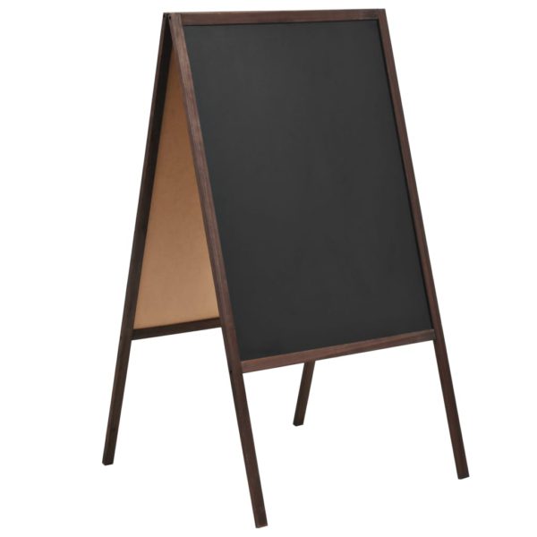 vidaXL Dobbeltsidig tavle sedertre frittstående 60×80 cm