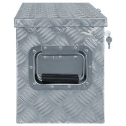 vidaXL Aluminiumsboks 80x30x35 cm sølv
