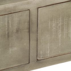 Konsollbord heltre mango grå med messing 110x35x76 cm