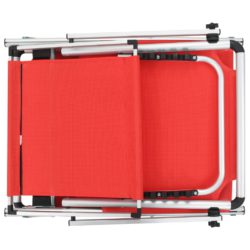 Sammenleggbar solseng med solskjerm aluminium og textilene rød