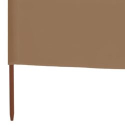 Vindskjerm 6 paneler stoff 800×80 cm gråbrun