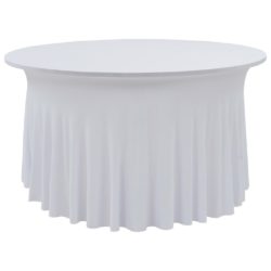 Elastisk bordduk med skjørt 2 stk 180×74 cm hvit
