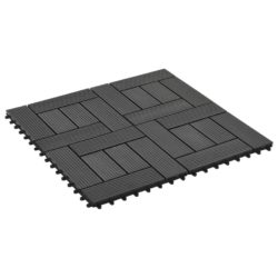 vidaXL Terrassebord 11 stk WPC 30×30 cm 1 kvm svart