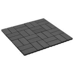 Terrassebord 11 stk WPC 30×30 cm 1 kvm svart