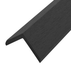Vinkellister for terrassebord 5 stk WPC 170 cm svart