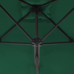 Parasoll med stålstang 250×250 cm grønn