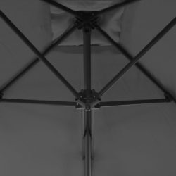 Parasoll med stålstang 250×250 cm antrasitt