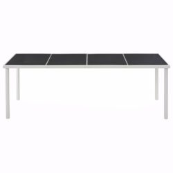 Hagebord svart 220x90x74,5 cm stål