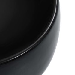 vidaXL Vask 44,5×39,5×14,5 cm keramikk svart