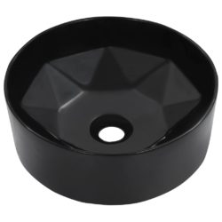 Vask 36×14 cm keramikk svart