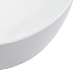 vidaXL Vask 42,5×42,5×14,5 cm keramikk hvit