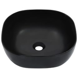 Vask 42,5×42,5×14,5 cm keramikk svart