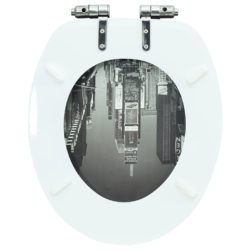 Toalettsete med myk lukkefunksjon MDF New York-design