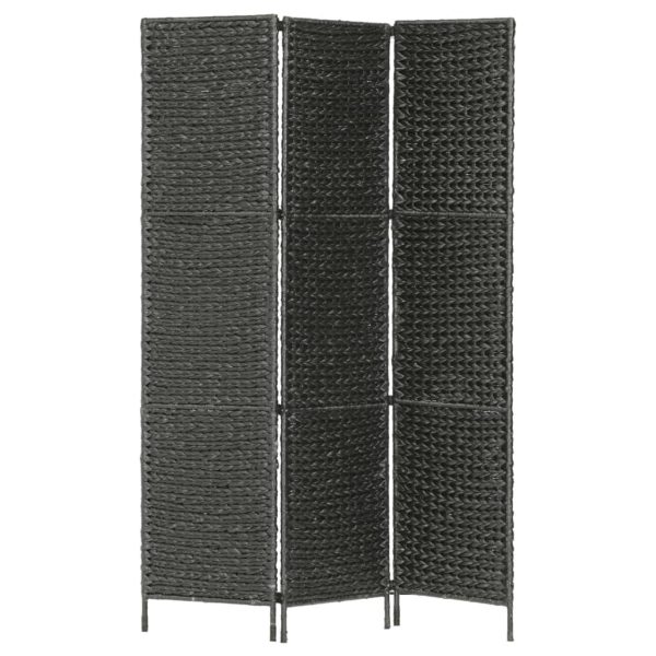 vidaXL Romdeler med 3 paneler 116×160 cm vannhyasint svart