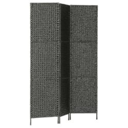 Romdeler med 3 paneler 116×160 cm vannhyasint svart