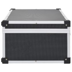 vidaXL CD-koffert for 80 CD-er aluminium ABS svart