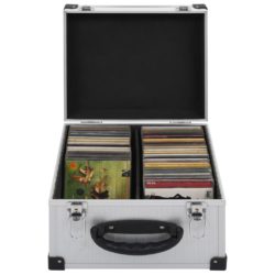 vidaXL CD-koffert for 40 CD-er aluminium ABS sølv