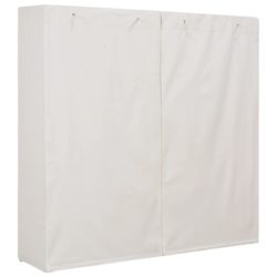 Garderobeskap hvit 173x40x170 cm stoff