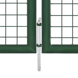 vidaXL Hageport stål 350×75 cm grønn