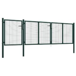 Hageport stål 400×75 cm grønn