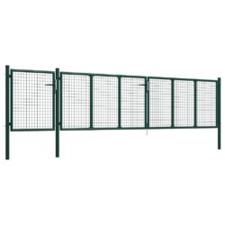 Hageport stål 500×100 cm grønn
