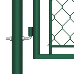 Hageport stål 75×495 cm grønn