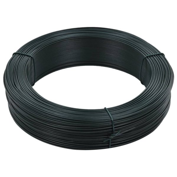 vidaXL Gjerdetråd 250 m 1,4/2 mm stål svartaktig grønn