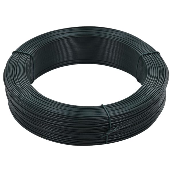 vidaXL Gjerdetråd 250 m 1,6/2,5 mm stål svartaktig grønn