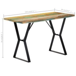 Spisebord 120x60x76 cm gjenvunnet heltre