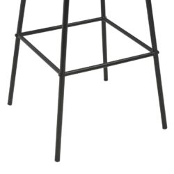 Barstoler 2 stk svart heltre furu og stål