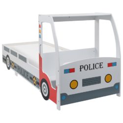vidaXL Politibil barneseng med skrivebord 90×200 cm
