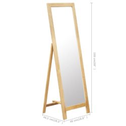 Frittstående speil 48×46,5×150 cm heltre eik