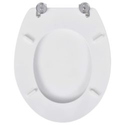 Toalettseter 2 stk MDF hvit