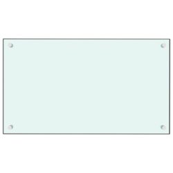 Kjøkkenplate hvit 70×40 cm herdet glass