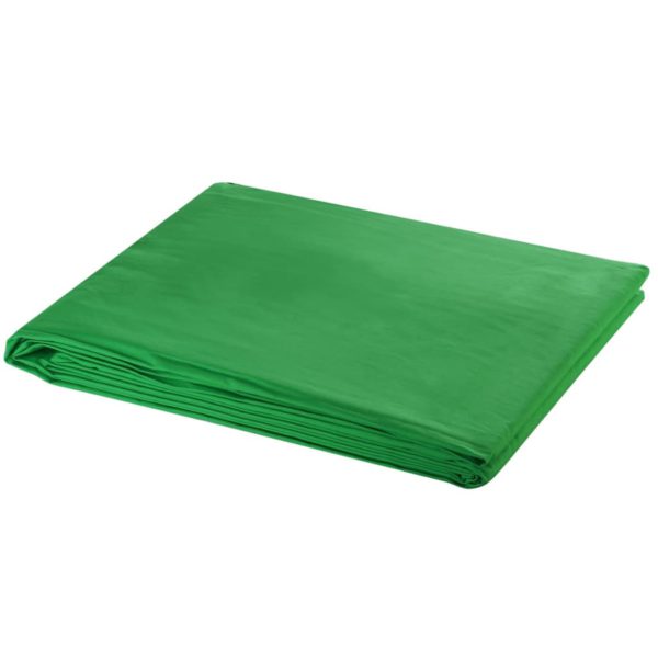 vidaXL Bakteppe bomull grønn 500×300 cm chroma-key