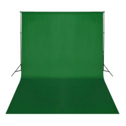 vidaXL Bakteppe bomull grønn 500×300 cm chroma-key