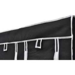 Sammenleggbar garderobe svart 110 x 45 x 175 cm