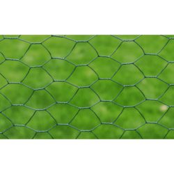vidaXL Trådgjerde kylling galvanisert med PVC-belegg 25×0,5 m grønn