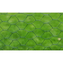 vidaXL Trådgjerde kylling galvanisert med PVC-belegg 25×1 m grønn