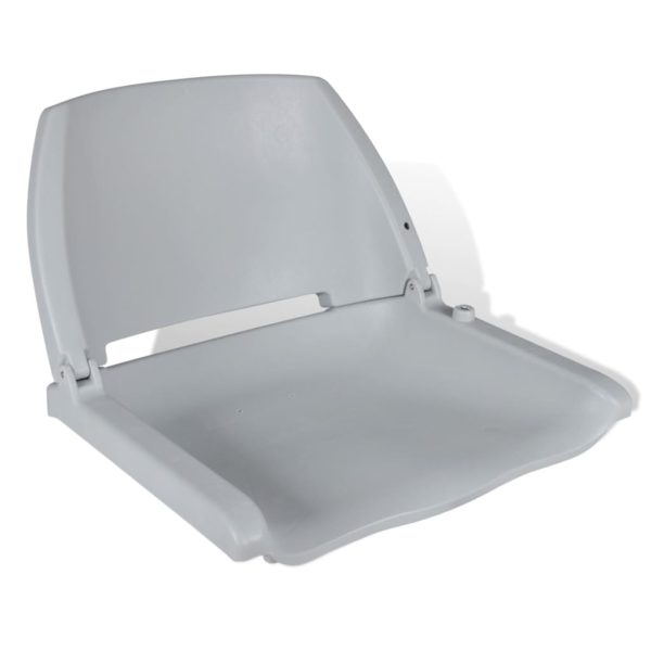 Båtstol med sammenleggbar ryggstøtte uten pute grå 41x51x48 cm