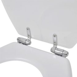 Toalettsete med myk lukkefunksjon MDF stilrent design hvit