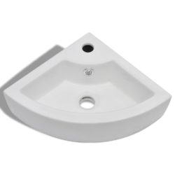 Vask med overløpsfunksjon 45x32x12,5 cm hvit