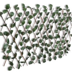 Espaliergjerde selje med kunstige blader 5 stk 180×90 cm