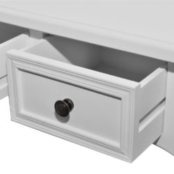 vidaXL Konsollbord med tre skuffer hvit