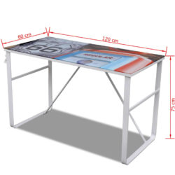 rektangulært skrivebord