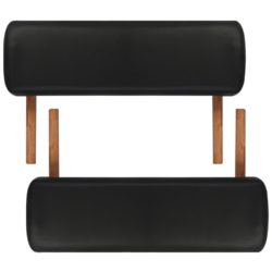 vidaXL Sammenleggbart massasjebord 2 soner treramme svart
