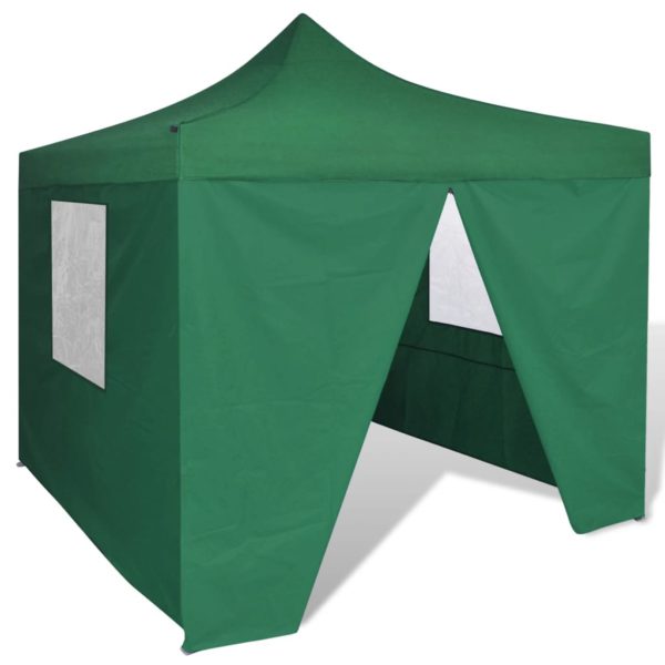 Sammenleggbart telt med 4 vegger 3 x 3 m grønn
