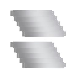 Gjerdekanter i galvanisert stål 10 deler 100×14 cm